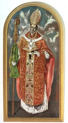 Heiliger Ildefonsus, eine Kopie des Originals im Escorial